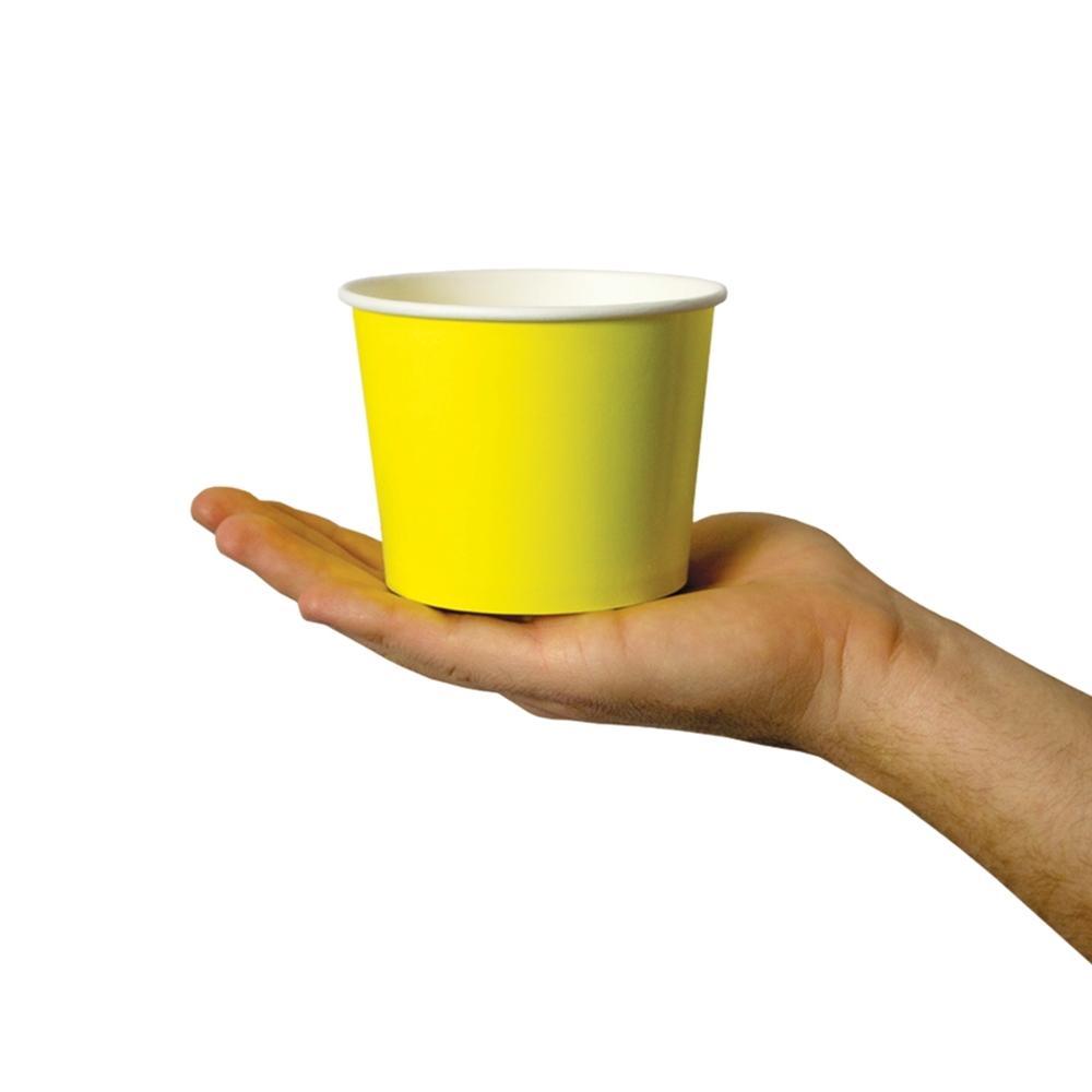 UNIQIFY® 12 oz Yellow Ice Cream Cups - Frozen Dessert Supplies