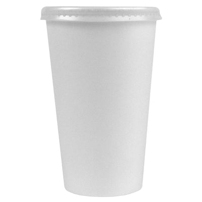 UNIQIFY® 12/16/22 oz Clear Flat Paper Drink Cup Lids - 90mm - Frozen Dessert Supplies