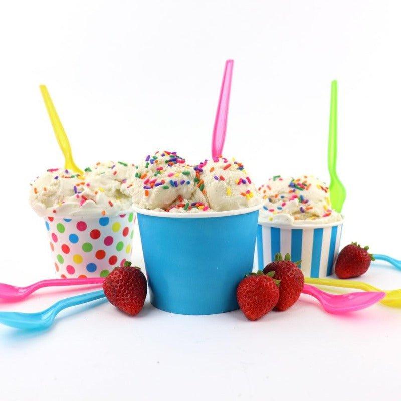 UNIQIFY® 16 oz Blue Ice Cream Cups - Frozen Dessert Supplies 63912