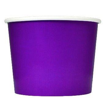 UNIQIFY® 16 oz Purple Ice Cream Cups - Frozen Dessert Supplies 16PRPLFDSCUP