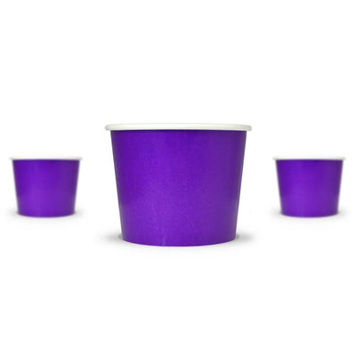 UNIQIFY® 16 oz Purple Ice Cream Cups - Frozen Dessert Supplies