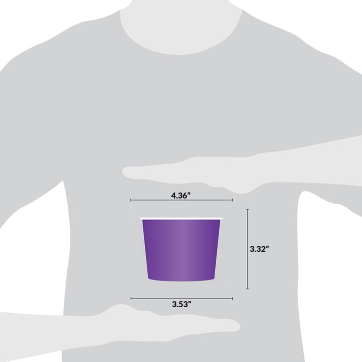 UNIQIFY® 16 oz Purple Ice Cream Cups - 16PRPLFDSCUP-1