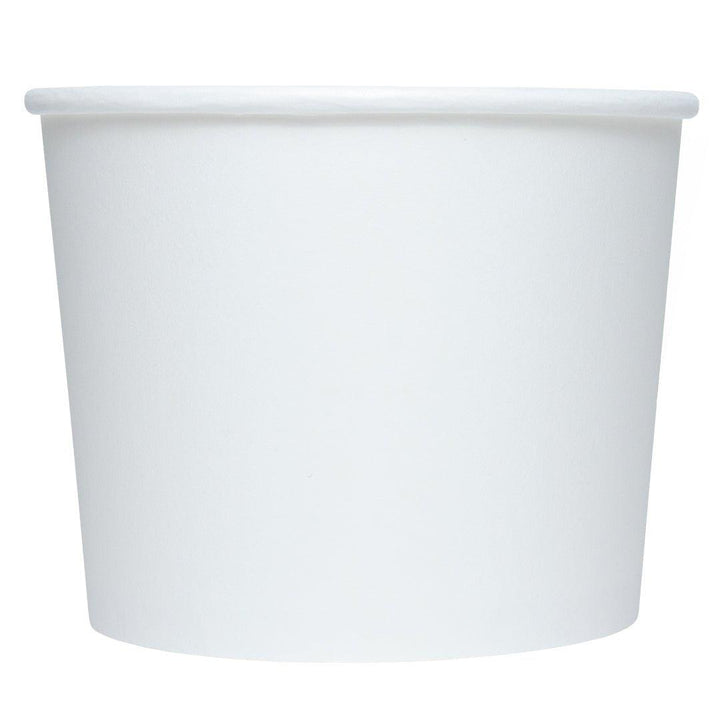 UNIQIFY® 16 oz White Eco-Friendly Compostable Ice Cream Cups - 16ECOWHTCUP