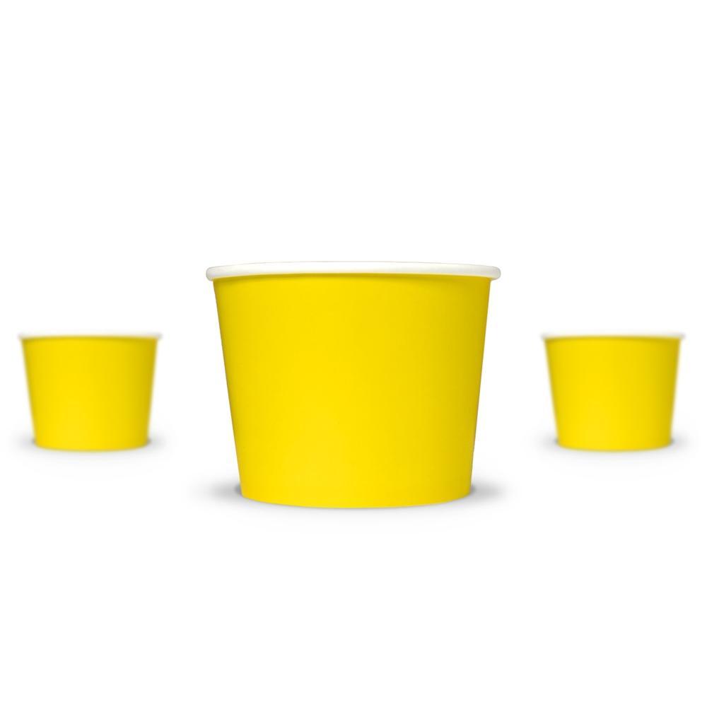 UNIQIFY® 16 oz Yellow Ice Cream Cups - 16YLLWFDSCUP
