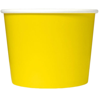 UNIQIFY® 16 oz Yellow Ice Cream Cups - Frozen Dessert Supplies