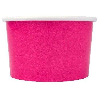 UNIQIFY® 3 oz Pink Ice Cream Cups - Frozen Dessert Supplies 03PINKSLDCUP