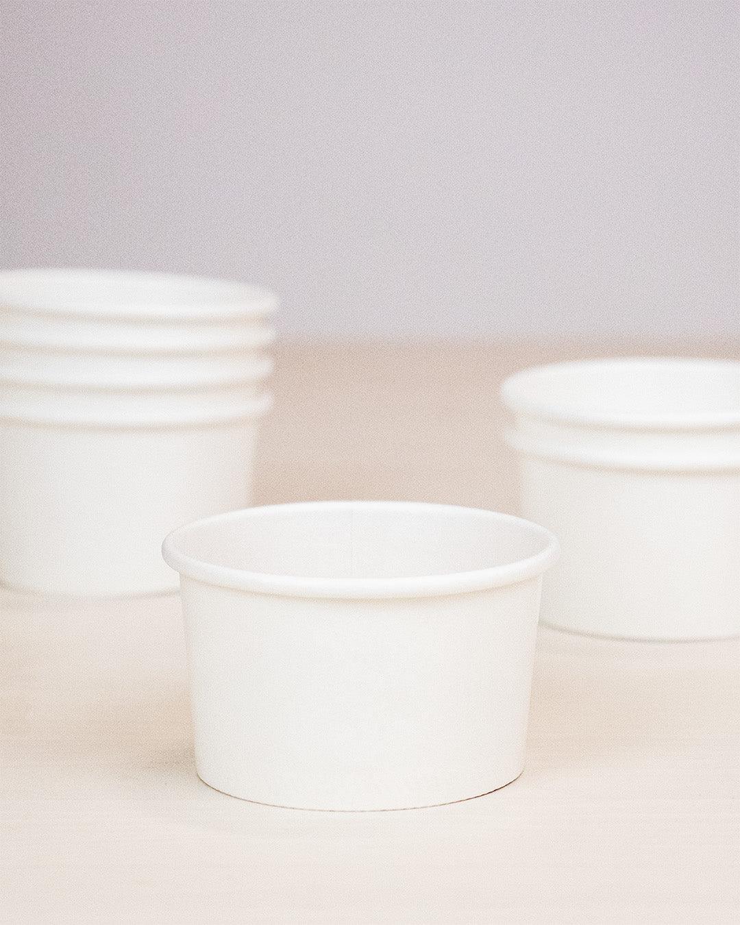 3 oz White Disposable Ice Cream Paper Cups
