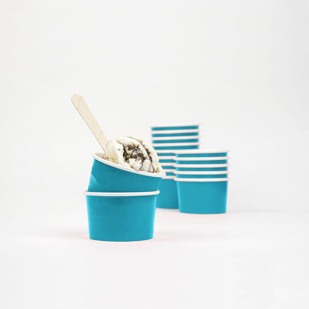 UNIQIFY® 4 oz Blue Ice Cream Cups - Frozen Dessert Supplies 73012