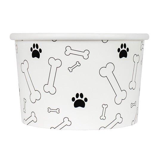 UNIQIFY® 4 oz Bone Print Pup Cups - Frozen Dessert Supplies