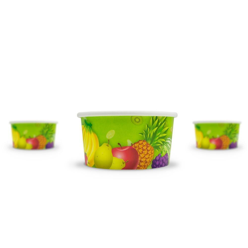 UNIQIFY® 4 oz Fresh Fruit Ice Cream Cups - Frozen Dessert Supplies