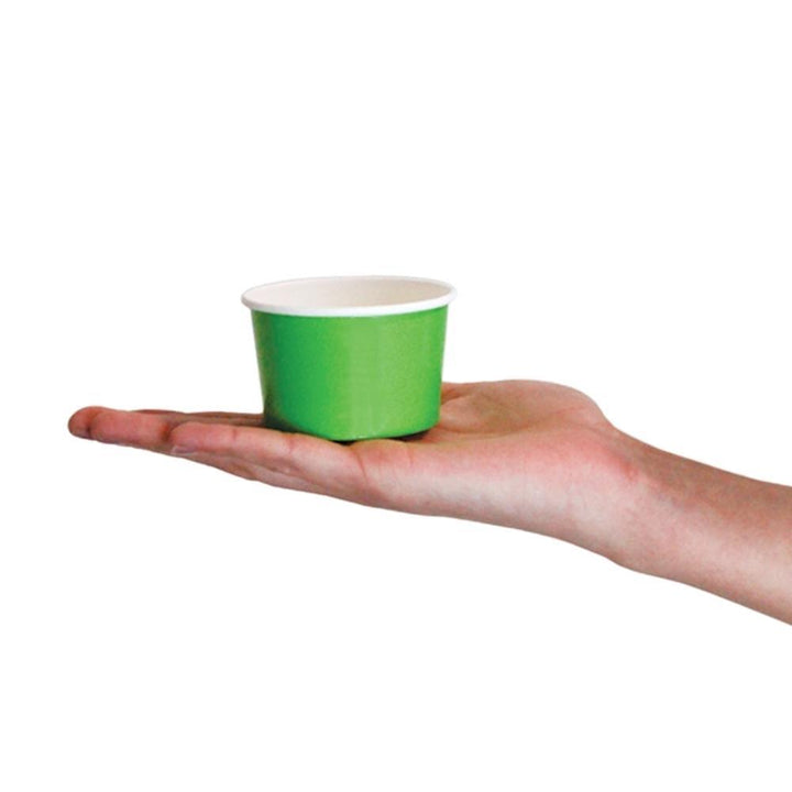 UNIQIFY® 4 oz Green Ice Cream Cups - Frozen Dessert Supplies 73010