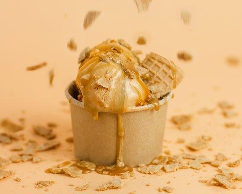 UNIQIFY® 4 oz Kraft Eco-Friendly Compostable Ice Cream Cups - Frozen Dessert Supplies 04ECOKRFTCUP