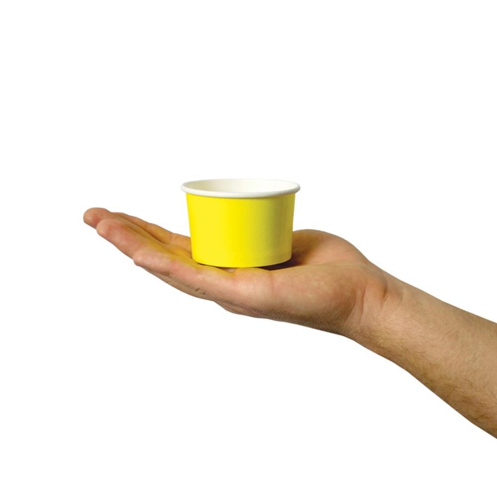 UNIQIFY® 4 oz Yellow Ice Cream Cups - 04YLLWFDSCUP