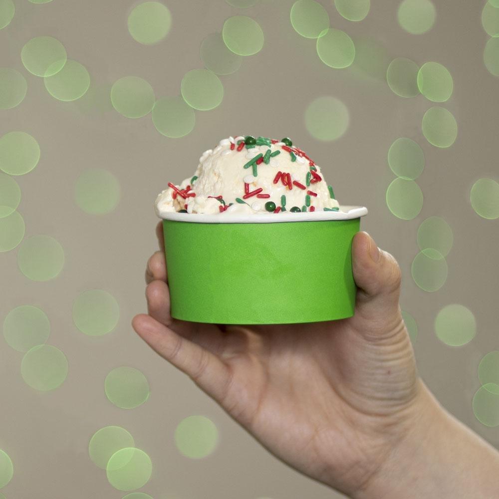UNIQIFY® 5 oz Green Ice Cream Cups - Frozen Dessert Supplies