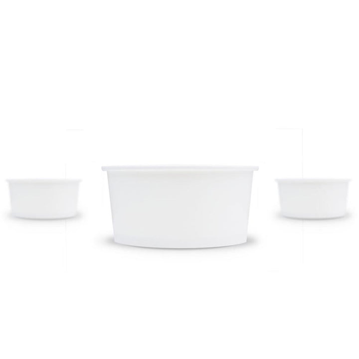 UNIQIFY® 5 oz White Ice Cream Cups - Frozen Dessert Supplies 73219