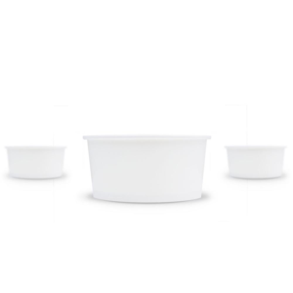 4 oz White Frozen Yogurt Cups - Frozen Dessert Supplies