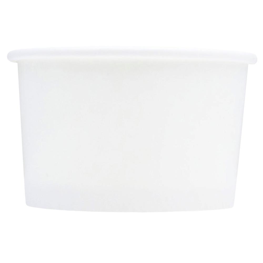 UNIQIFY 5 oz Clear Flat Ice Cream Cup Lids