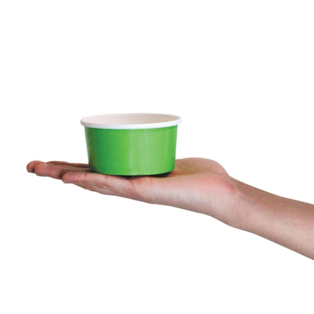 UNIQIFY® 6 oz Green Ice Cream Cups - Frozen Dessert Supplies 73310