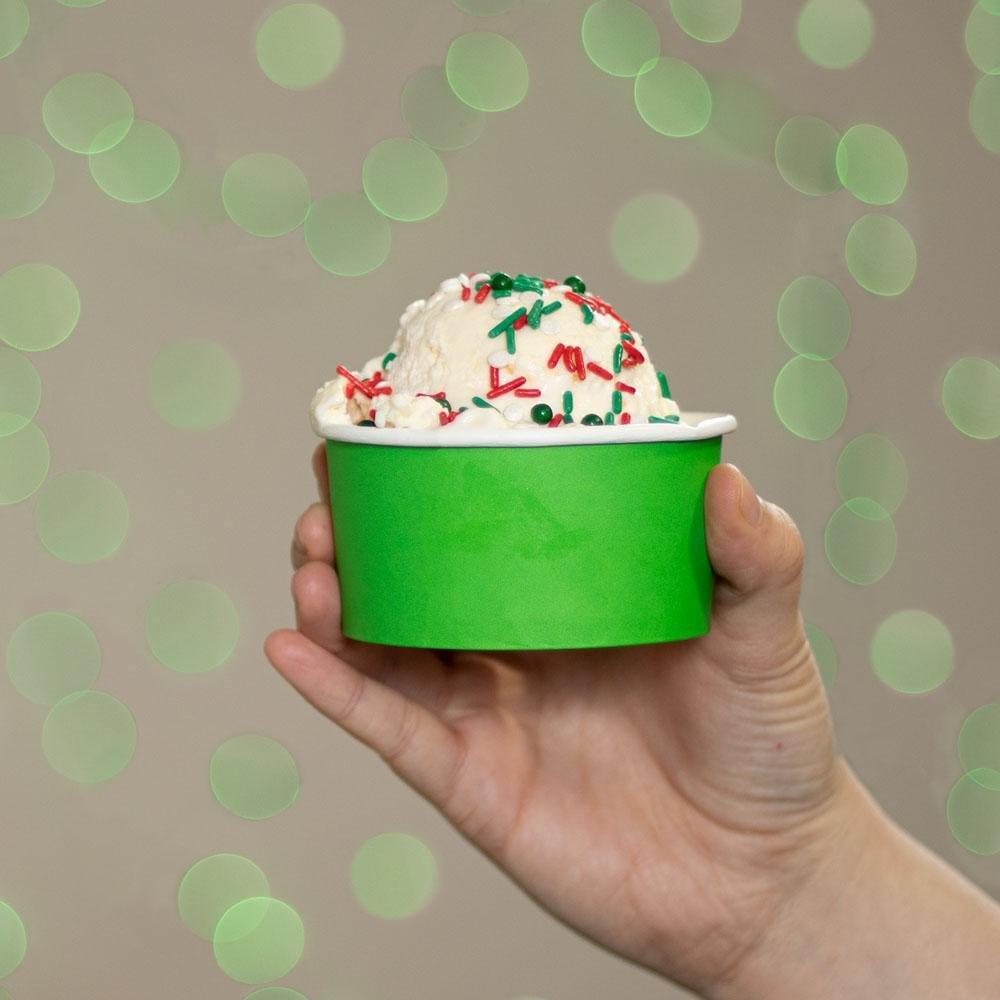 UNIQIFY® 6 oz Green Ice Cream Cups - Frozen Dessert Supplies 73310