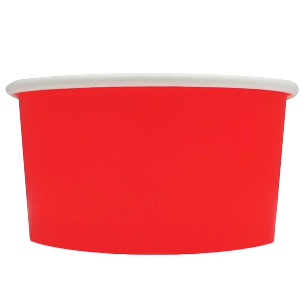 6 oz Red Frozen Yogurt Cups - Frozen Dessert Supplies