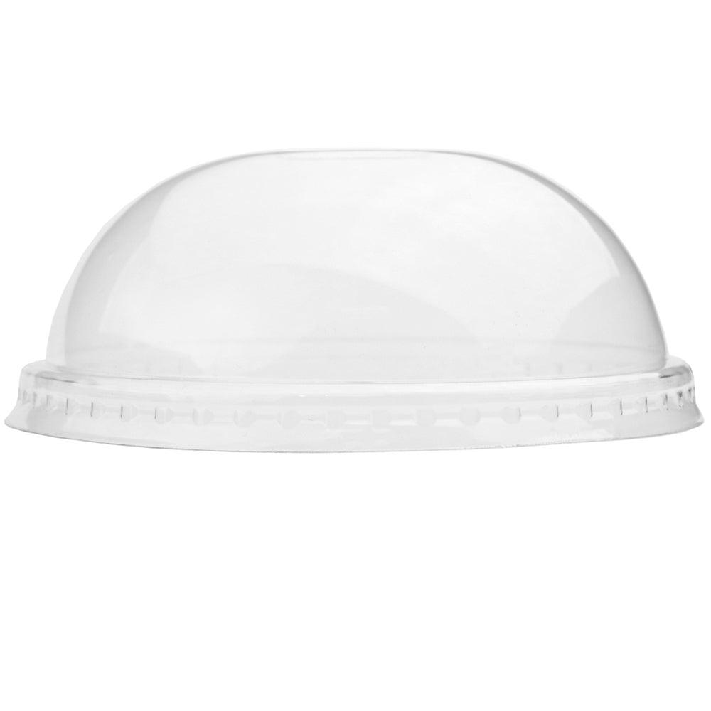 Square Clear Plastic Dome Lid - Fits 10 oz Aluminum Baking Cup - 4 1/2 x 4  1/2 x 1 - 100 count box