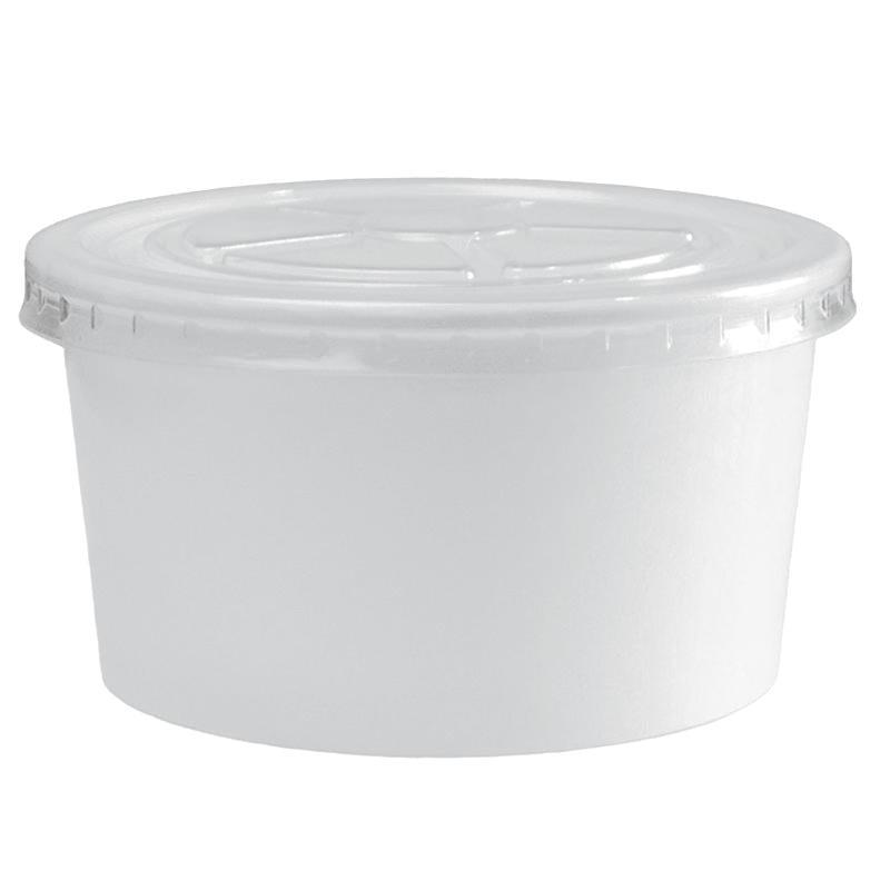 UNIQIFY® 6/8 oz Clear Flat Ice Cream Cup Lids - 38908M