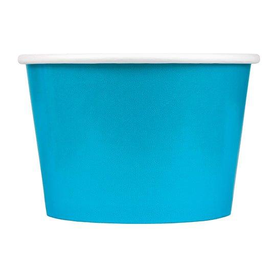 8 oz Blue Ice Cream Cups Frozen Dessert Supplies