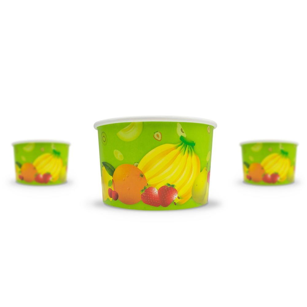 UNIQIFY® 8 oz Fresh Fruit Ice Cream Cups - Frozen Dessert Supplies