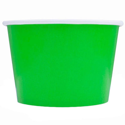 UNIQIFY® 8 oz Green Eco-Friendly Compostable Ice Cream Cups - Frozen Dessert Supplies
