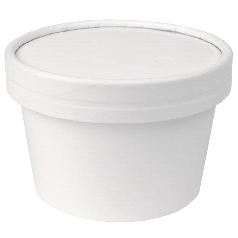 Choice 8 oz. Tall White Poly Paper Hot Cup - 50/Pack