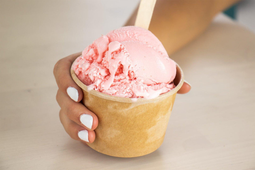 UNIQIFY® 8 oz Kraft Eco-Friendly Compostable Ice Cream Cups - Frozen Dessert Supplies 08ECOKRFTCUP