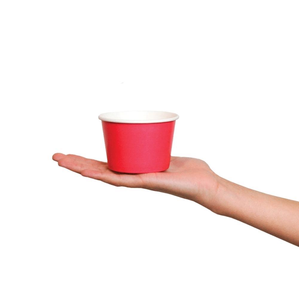 UNIQIFY® 8 oz Pink Ice Cream Cups - Frozen Dessert Supplies 73511