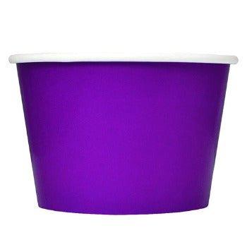 UNIQIFY® 8 oz Purple Ice Cream Cups - Frozen Dessert Supplies
