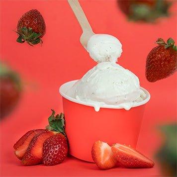 UNIQIFY® 8 oz Red Ice Cream Cups - Frozen Dessert Supplies 73513