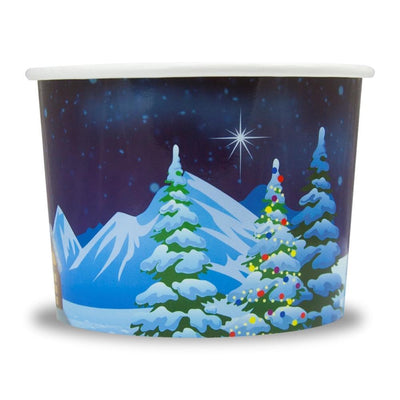 UNIQIFY® 8 oz Santa Claus is Coming Ice Cream Cups - Frozen Dessert Supplies