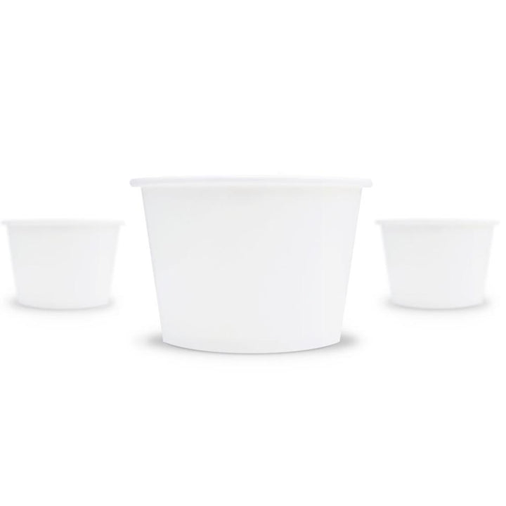 UNIQIFY® 8 oz White Ice Cream Cups - Frozen Dessert Supplies 73519