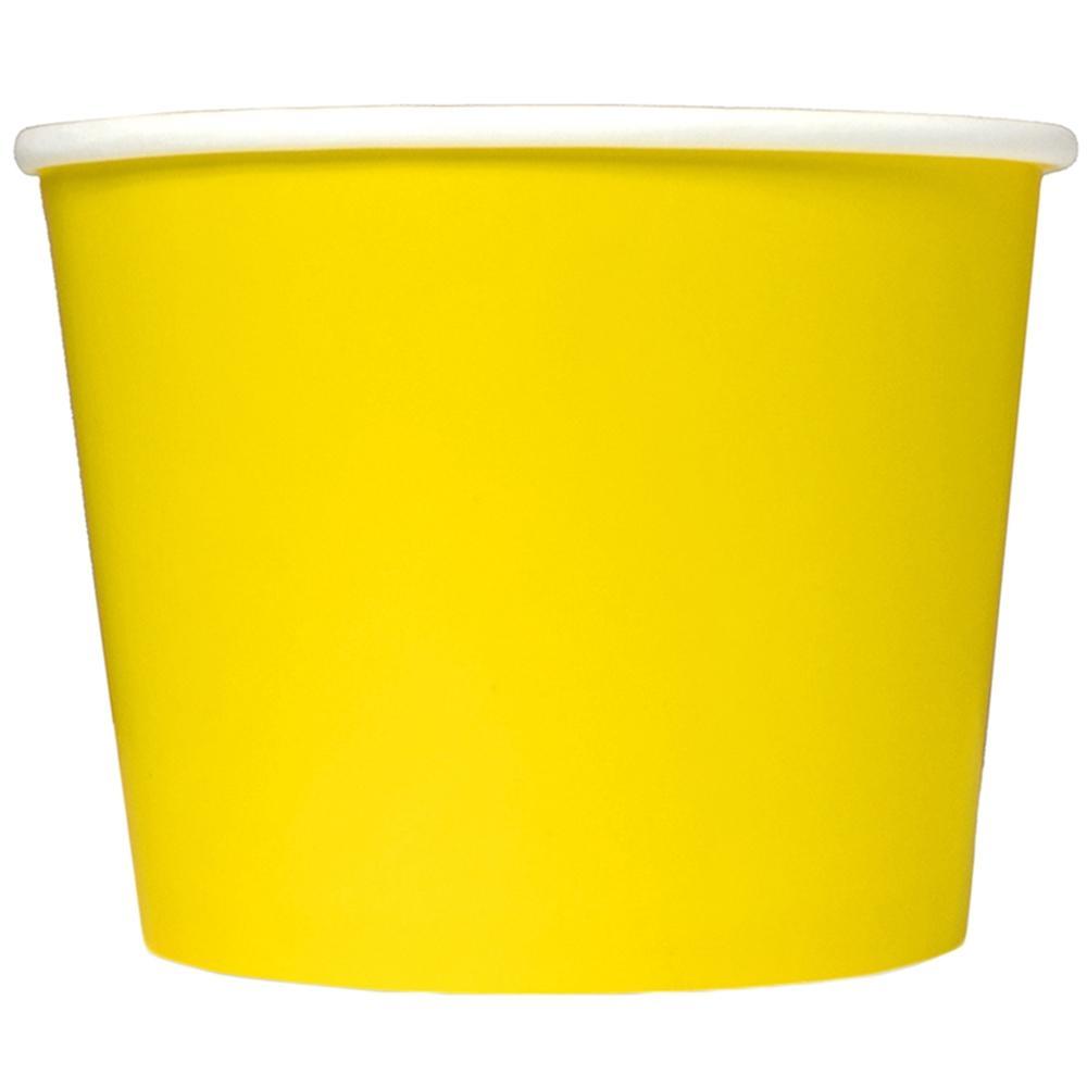 UNIQIFY® 8 oz Yellow Ice Cream Cups - Frozen Dessert Supplies
