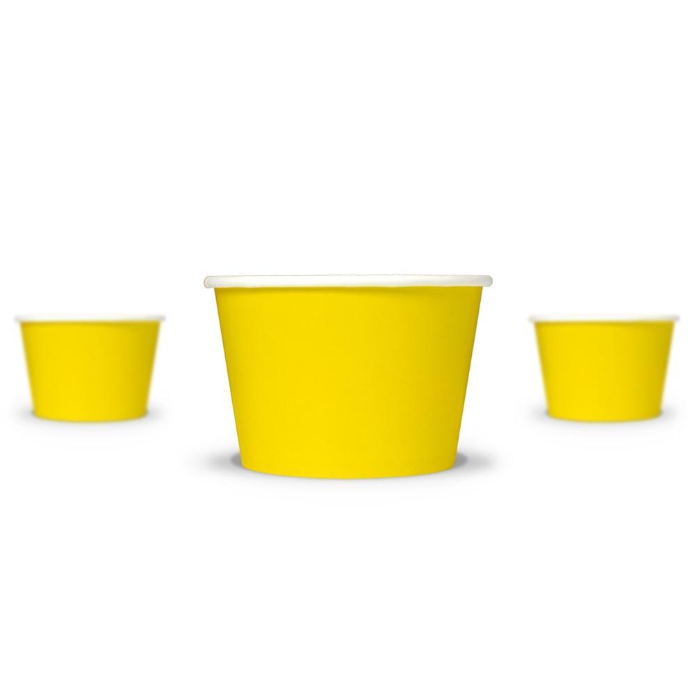 UNIQIFY® 8 oz Yellow Ice Cream Cups - 08YLLWFDSCUP