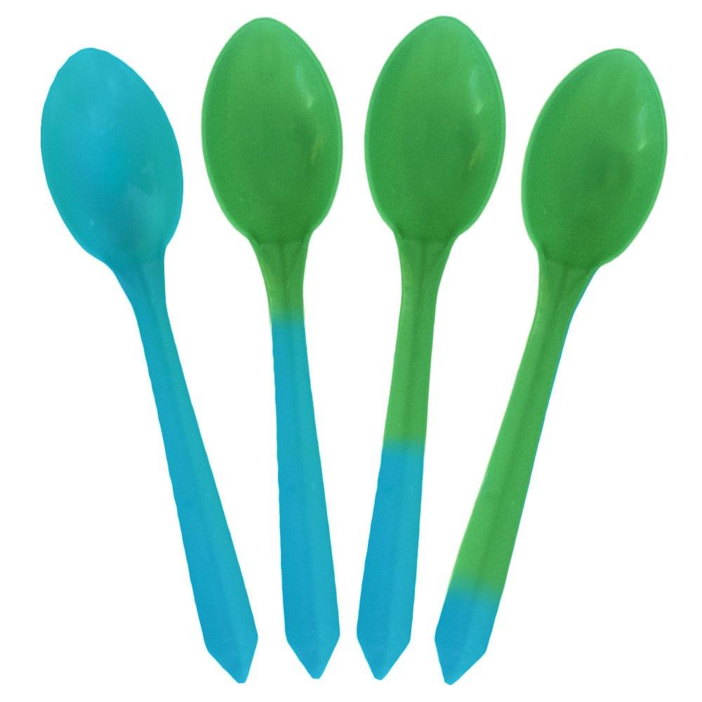 UNIQIFY® Color Changing Dessert Spoons - Blue to Green - Frozen Dessert Supplies 51752