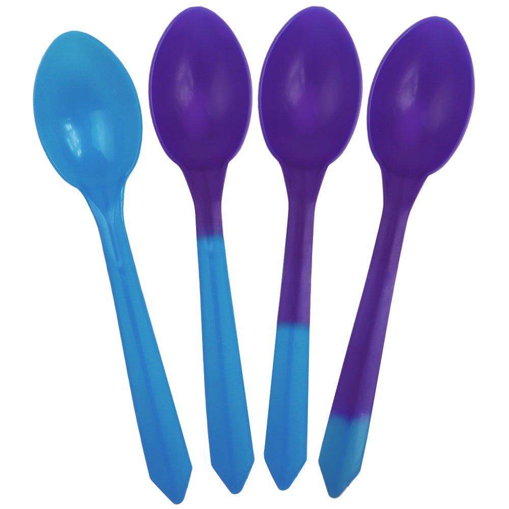 UNIQIFY® Color Changing Dessert Spoons - Blue to Purple - Frozen Dessert Supplies 51751