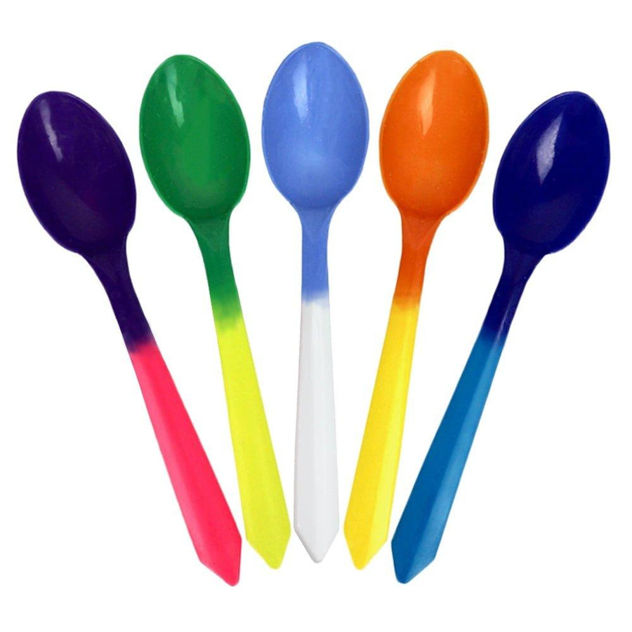 Reflective Color Spoons Crazy Color Changing Spoons for Dessert - Mixed Colors - Frozen Dessert ...