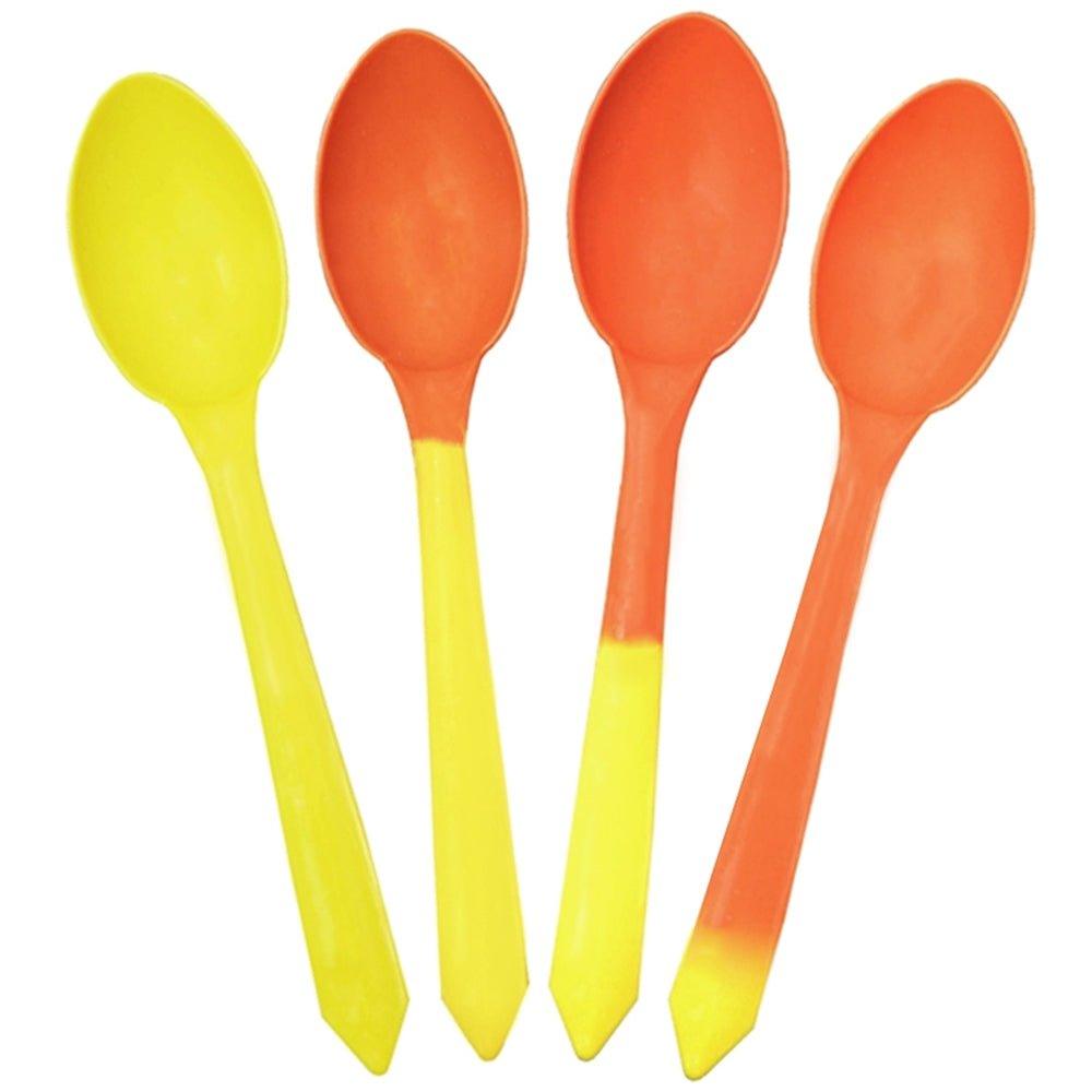 UNIQIFY® Color Changing Dessert Spoons - Yellow to Orange - Frozen Dessert Supplies