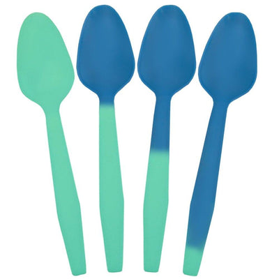 UNIQIFY® Crazy Color Changing Spoons - Green to Blue - Frozen Dessert Supplies