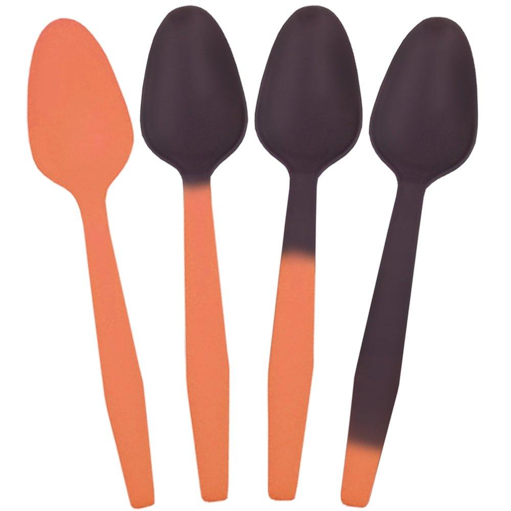UNIQIFY® Crazy Color Changing Spoons - Orange to Black - Frozen Dessert Supplies