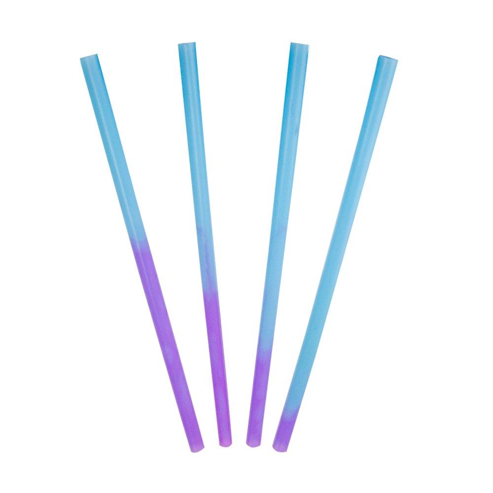 UNIQIFY® Crazy Color Changing Straws - Blue to Purple - Frozen Dessert Supplies