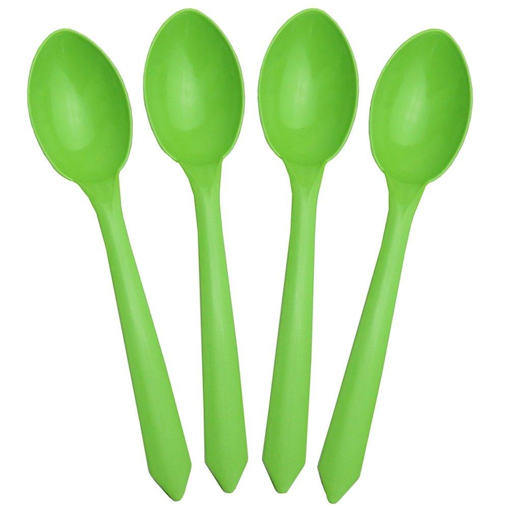 UNIQIFY® Green Dessert Ice Cream Spoons - Frozen Dessert Supplies 51710