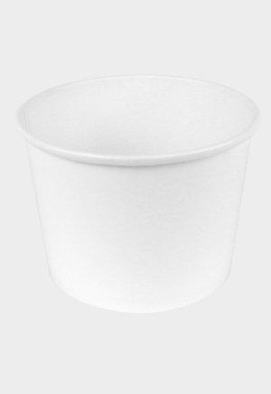 Choice 1/2 Gallon White Paper Frozen Yogurt / Food Cup with Paper
