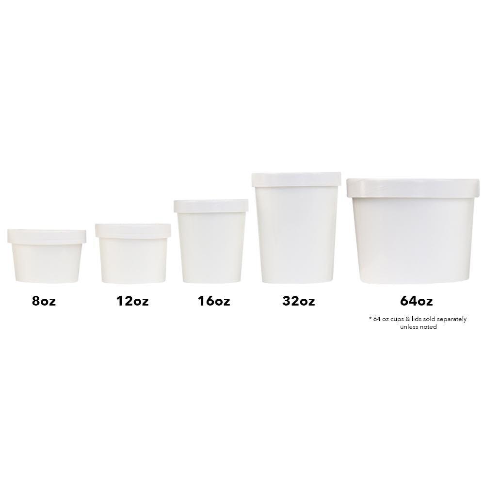 UNIQIFY® 12 oz Ice Cream To Go Containers With Non-Vented Lids