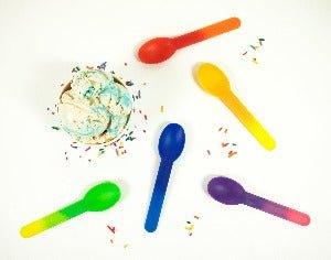 UNIQIFY® Mixed Color Changing Heavy Duty Spoons - Frozen Dessert Supplies