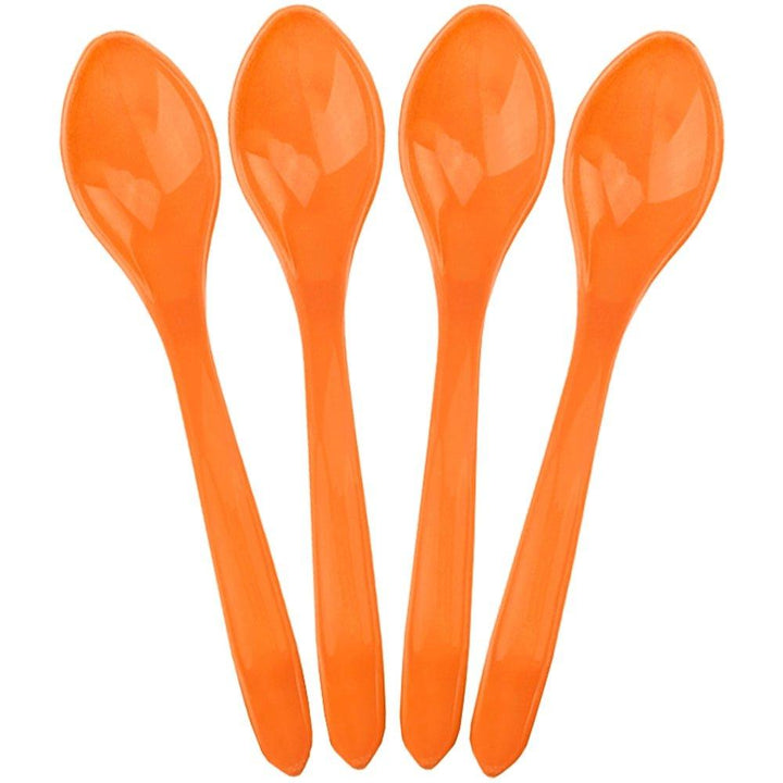 UNIQIFY® Orange Curve Ice Cream Spoons - Frozen Dessert Supplies 62914